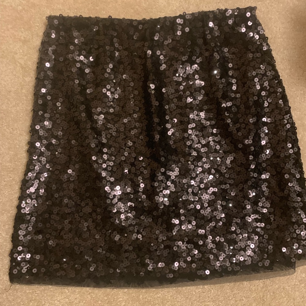 5 for $15 Black Sequin Mini Skirt